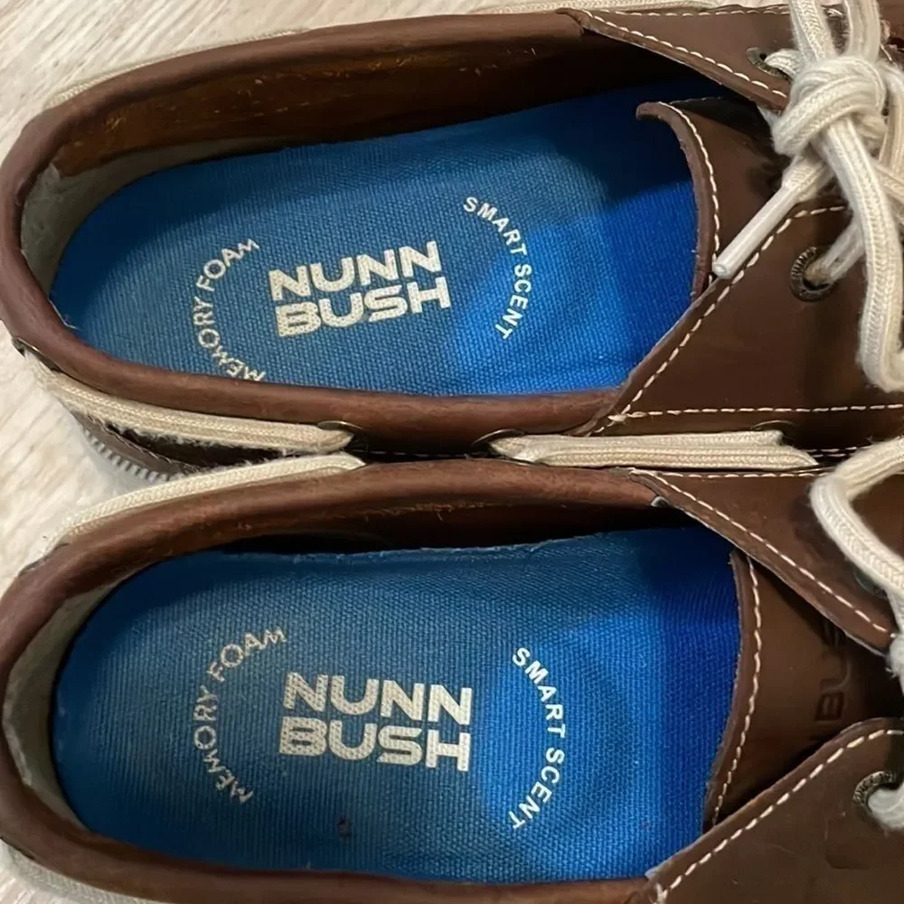 Nunn Bush Brown Top Sider Casual Memory Foam Classic Slip On Size 9.5